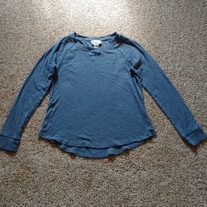 Blue Liz Claiborne Weekend Long Sleeve Shirt